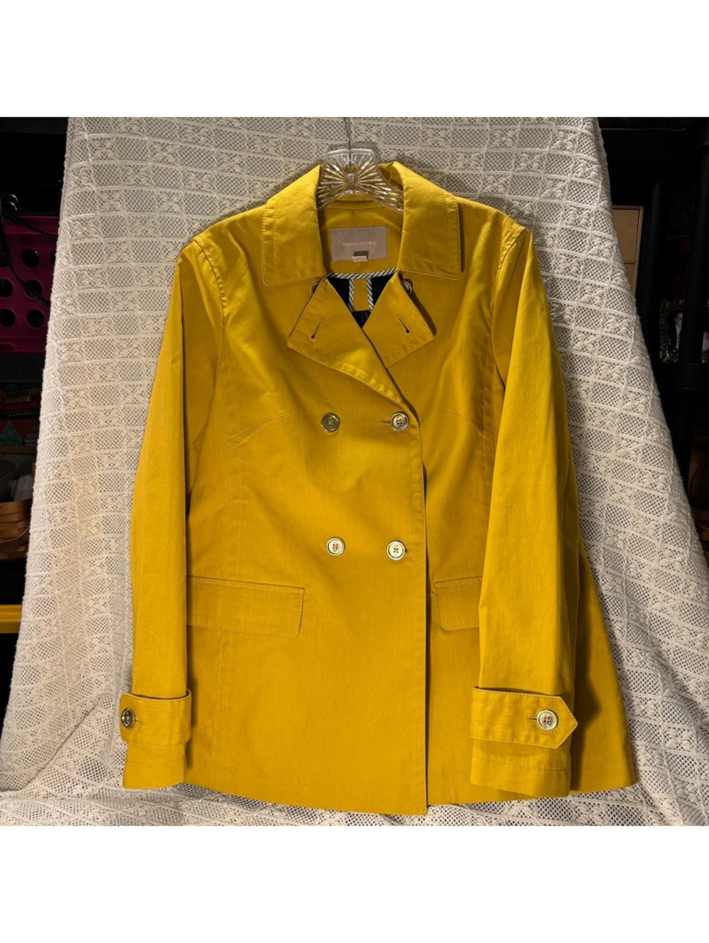 Banana Republic Coat Size Small Yellow